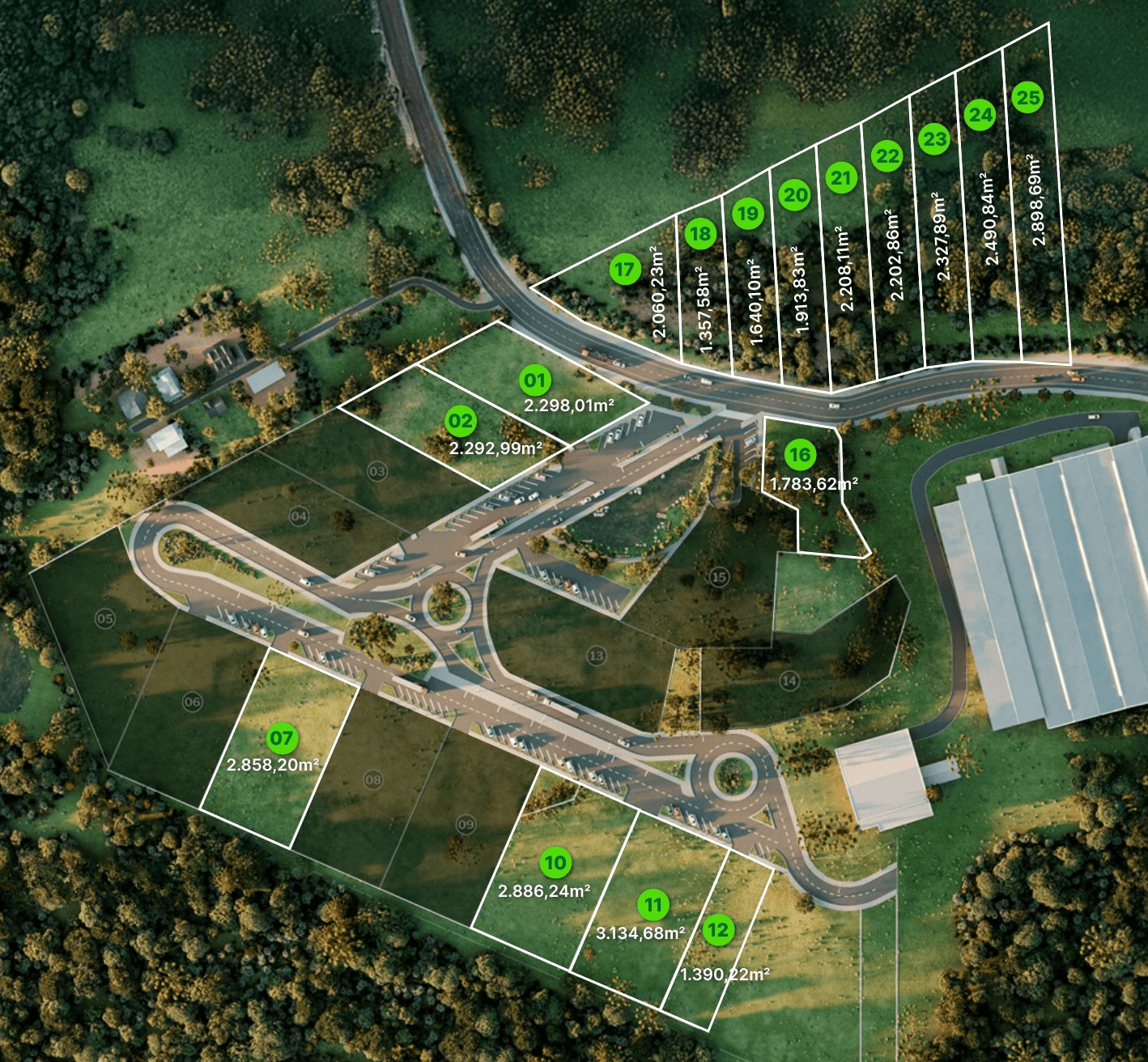 Mapa do empreendimento Parque Corporativo Gramado — Gramado/RS